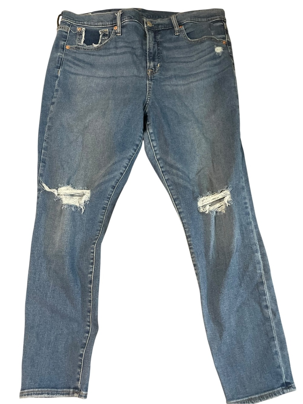GAP Distressed Dark Blue Skinny Jeans